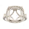 Image 1 : Genuine 14K White Gold 0.65CTW Diamond Semi Mount Ring - REF-91F3N
