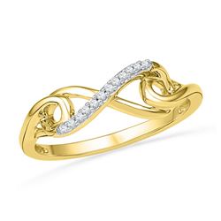 0.05CT Diamond Anniversary 10KT Ring Yellow Gold