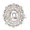 Genuine 14K White Gold 0.4CTW Diamond Semi Mount Ring - REF-76K9R