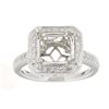 Image 1 : Genuine 14K White Gold 0.81CTW Diamond Semi Mount Ring - REF-108X8Y