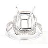 Image 1 : Genuine 14K White Gold 0.48CTW Diamond Semi Mount Ring - REF-64M9F