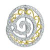 Image 1 : Genuine 0.66 TCW 14K Two Tone Gold Ladies Brooch - REF-116N3A