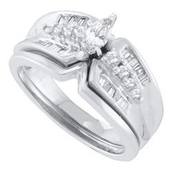 0.50CT Diamond Bridal 14KT Ring White Gold