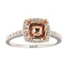 Image 1 : Genuine 14K Two Tone Gold 0.37CTW Diamond Semi Mount Ring - REF-56A3X
