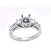Image 1 : Genuine 18K White Gold 0.58CTW Diamond Semi Mount Ring - REF-129M2F