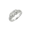 Image 1 : Genuine 14K White Gold 0.45CTW Diamond Semi Mount Ring - REF-75Z4T