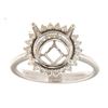 Image 1 : Genuine 14K White Gold 0.28CTW Diamond Semi Mount Ring - REF-59F6N