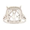 Image 1 : Genuine 14K White Gold 0.51CTW Diamond Semi Mount Ring - REF-86F8N