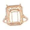 Image 1 : Genuine 14K Rose Gold 0.32CTW Diamond Semi Mount Ring - REF-56H5W