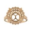 Image 1 : Genuine 14K Yellow Gold 0.23CTW Diamond Semi Mount Ring - REF-55W7G