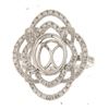 Image 1 : Genuine 14K White Gold 0.74CTW Diamond Semi Mount Ring - REF-102G4M