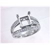 Image 1 : Genuine 18K White Gold 0.36CTW Diamond Semi Mount Ring - REF-100A4X