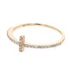 Image 1 : Genuine 18K Rose Gold 0.18CTW Diamond Fashion Ring - REF-28R8H