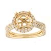 Image 1 : Genuine 14K Yellow Gold 1.21CTW Diamond Semi Mount Ring - REF-123T5K
