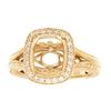 Image 1 : Genuine 14K Yellow Gold 0.26CTW Diamond Semi Mount Ring - REF-59N8A