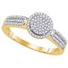 Image 1 : 0.20CT Diamond Micro-Pave 10KT Ring Yellow Gold