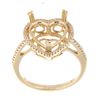Image 1 : Genuine 14K Yellow Gold 0.22CTW Diamond Semi Mount Ring - REF-51N4A