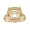 Image 1 : Genuine 14K Yellow Gold 0.52CTW Diamond Semi Mount Ring - REF-87F7N