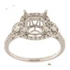 Image 1 : Genuine 14K White Gold 0.43CTW Diamond Semi Mount Ring - REF-62Z3T