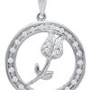 Image 1 : 0.02CT Diamond Circle 10KT Pendant White Gold