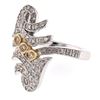 Image 1 : Genuine 14K Two Tone Gold 0.5CTW Diamond Fashion Ring - REF-89W2G