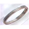 Image 1 : Genuine 14K Tri Color Gold 2.3CTW Diamond Bangle - REF-383H2W