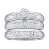 Image 1 : 0.30CT Diamond Trio Set 14KT Ring White Gold