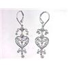 Image 1 : Genuine 14K White Gold 0.92CTW Diamond Earring - REF-104G3M