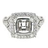 Image 1 : Genuine 18K White Gold 1.01CTW Diamond Semi Mount Ring - REF-143M4F