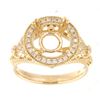 Image 1 : Genuine 14K Yellow Gold 0.37CTW Diamond Semi Mount Ring - REF-73Y7Z