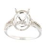 Image 1 : Genuine 14K White Gold 0.38CTW Diamond Semi Mount Ring - REF-57H3W