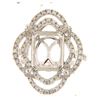 Image 1 : Genuine 14K White Gold 0.61CTW Diamond Semi Mount Ring - REF-90G8M