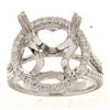 Image 1 : Genuine 14K White Gold 0.78CTW Diamond Semi Mount Ring - REF-128Y6Z