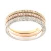 Image 1 : Genuine 14K Tri Color Gold 1.65CTW Diamond Band Ring - REF-151F6N