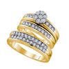 Image 1 : 0.12CT Diamond Fanuk 10KT Ring Yellow Gold