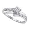 Image 1 : 0.20CT Diamond Micro-Pave 10KT Ring White Gold