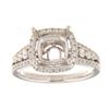 Image 1 : Genuine 14K White Gold 0.69CTW Diamond Semi Mount Ring - REF-94W3G