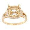 Image 1 : Genuine 14K Yellow Gold 0.61CTW Diamond Semi Mount Ring - REF-89T4K