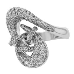 Genuine 18K White Gold 2.05CTW Diamond Cocktail Ring - REF-297N6A