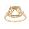 Image 1 : Genuine 14K Yellow Gold 0.54CTW Diamond Semi Mount Ring - REF-74T2K