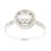 Image 1 : Genuine 14K White Gold 0.64CTW Diamond Semi Mount Ring - REF-71W5G