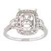 Image 1 : Genuine 14K White Gold 0.51CTW Diamond Semi Mount Ring - REF-71K3R