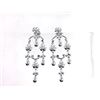 Image 1 : Genuine 14K White Gold 0.19CTW Diamond Earring - REF-62H6W