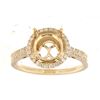 Image 1 : Genuine 14K Yellow Gold 0.36CTW Diamond Semi Mount Ring - REF-66G2M