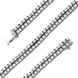 Genuine 3.54 TCW 14K White Gold Ladies Bracelet - REF-355X2Y