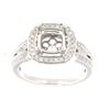 Image 1 : Genuine 14K White Gold 0.34CTW Diamond Semi Mount Ring - REF-72K3R