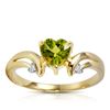 Image 1 : 1.26 ctw Peridot & Diamond Ring Jewelry 14KT Yellow Gold