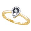 Image 1 : 0.12CT Diamond Bridal 10KT Ring Yellow Gold