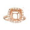 Image 1 : Genuine 14K Rose Gold 0.9CTW Diamond Semi Mount Ring - REF-145R3H