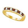 Image 1 : 0.25CTW White and Champagne Diamond Invisible 10KT Ring Yellow Gold